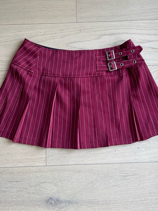 Banned Dresses & Skirts - Pleated Pinstripe Mini Skirt